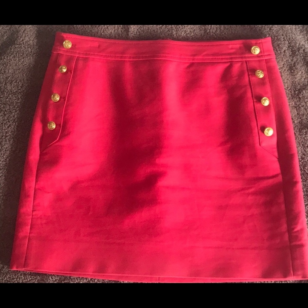 JCrew Mini Skirt with Nautical Button Detail